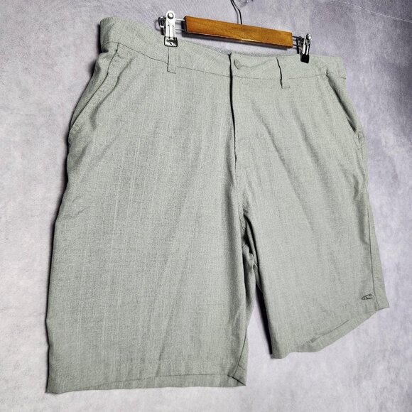 O'Neill Shorts Mens 40 Gray Flat Front Casual Walking Golf Lightweight Polyester - Picture 5 of 11